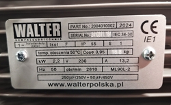 Pístový kompresor WALTER WK 430-3,0/200 A
